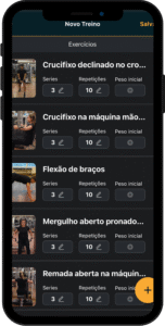Biblioteca de exercícios no PersonalGO
