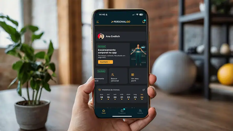 Tela do aplicativo PersonalGO