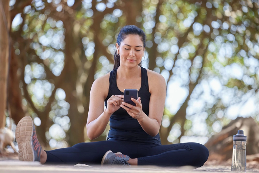 Exercícios para saúde mental no app online