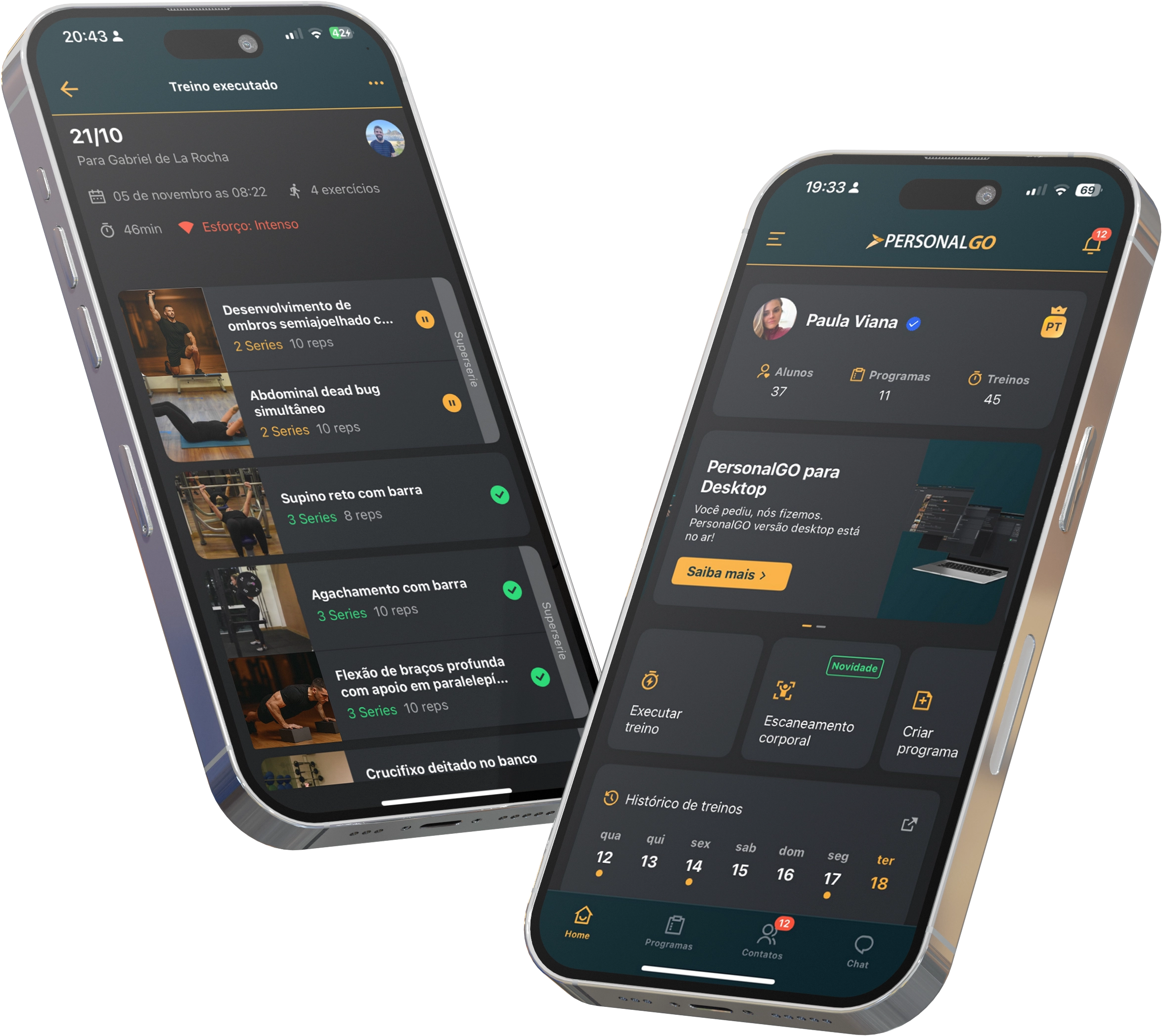 Mockup Iphones app PersonalGO