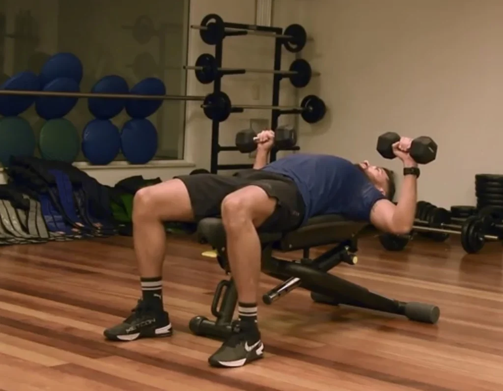 Supino reto em rotação
