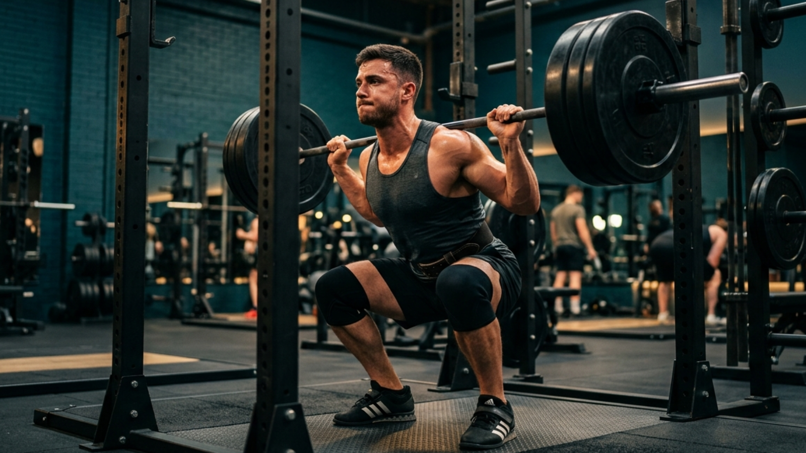 como montar um treino de musculação grátis - agachamento academia
