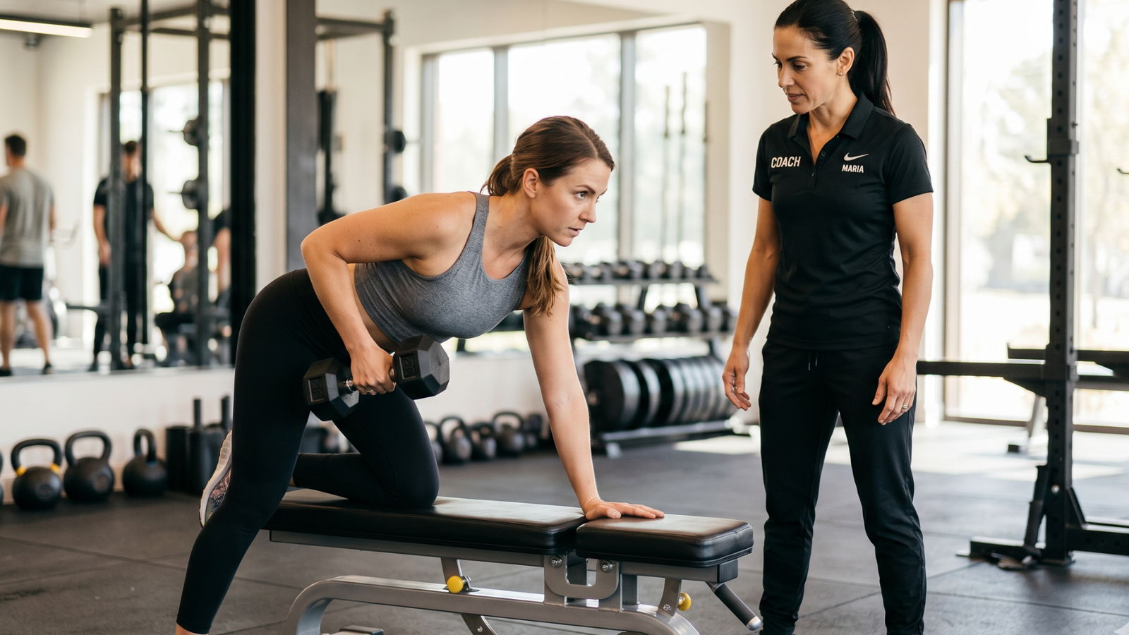 valor de um personal trainer - acompanhando aluno em academia